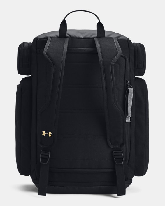 Men's Project Rock Duffle Backpack in Black image number 2